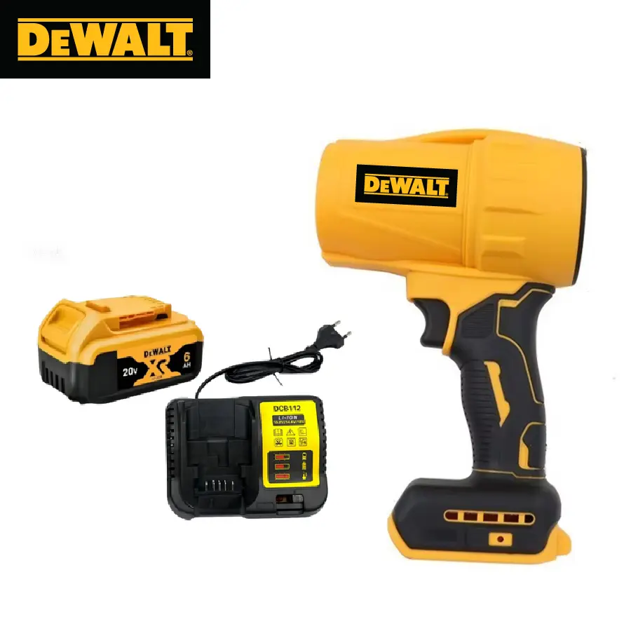 DEWALT Brushless Motor Handheld Blower - Handheld Grip, Portable Turbo, Cordless Turbo Jet Design, Hurricane-Force Airflow for Instant Leaf/Debris Clearing, Job Site/Outdoor Use, Cells Compatible
