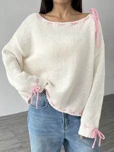 Spring & Fall Casual Loose-Fitting Long Sleeve Pullover Sweater, Colorblock Simple Style, Fashionable Lazy Look, Versatile Knitwear for Men