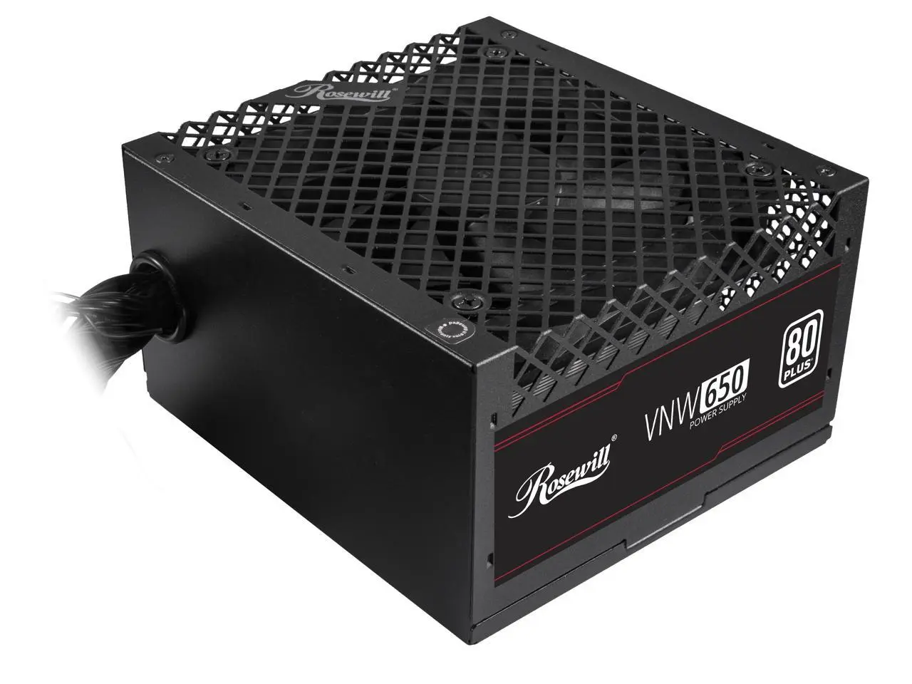 Rosewill VNW 650W 80+ White Certified, Non-Modular Active PFC Design, Low-Noise Power Supply, High Quality Electrolytic Capacitor, 120mm FDB Silent Fan - 5 Year Warranty - VNW650