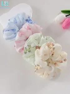 Elegant Fabric Butterfly Print Hair Ties, Style, Dual Use for Updos and Braids, Cute Girls' Headwear for All Seasons
