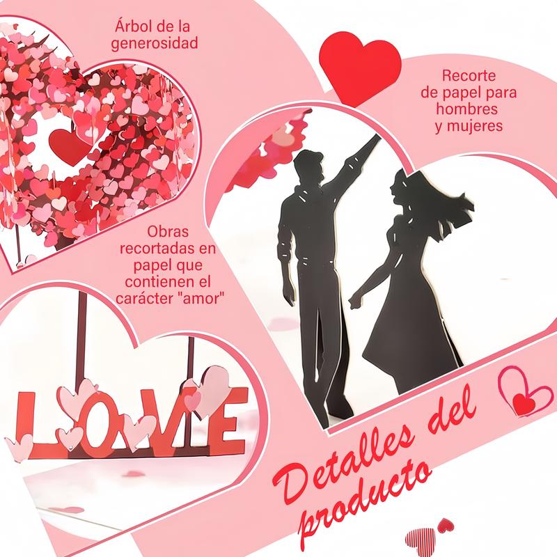 3D Pop Up Anniversary Card with Heart Tree – Romantic Valentine's Day & Wedding Card for Wife, Husband, Couples | Perfect 6x8 Inch Romantic Gift for Anniversaries, Birthdays