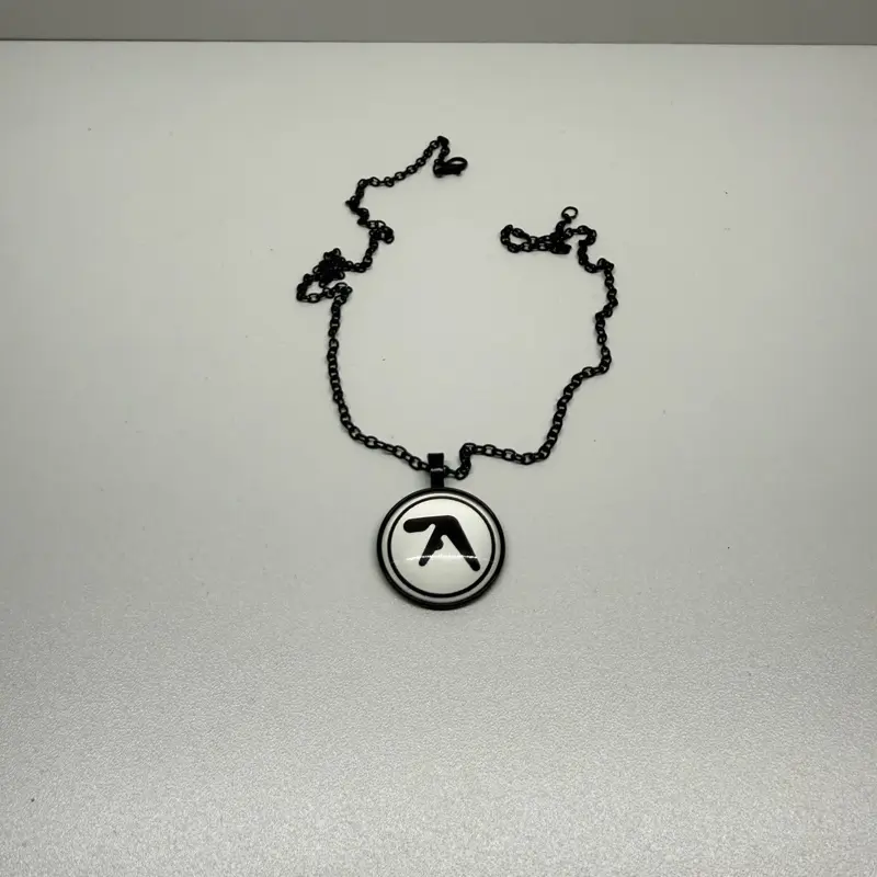 Aphex Twin Black Necklace Minimalist Chain