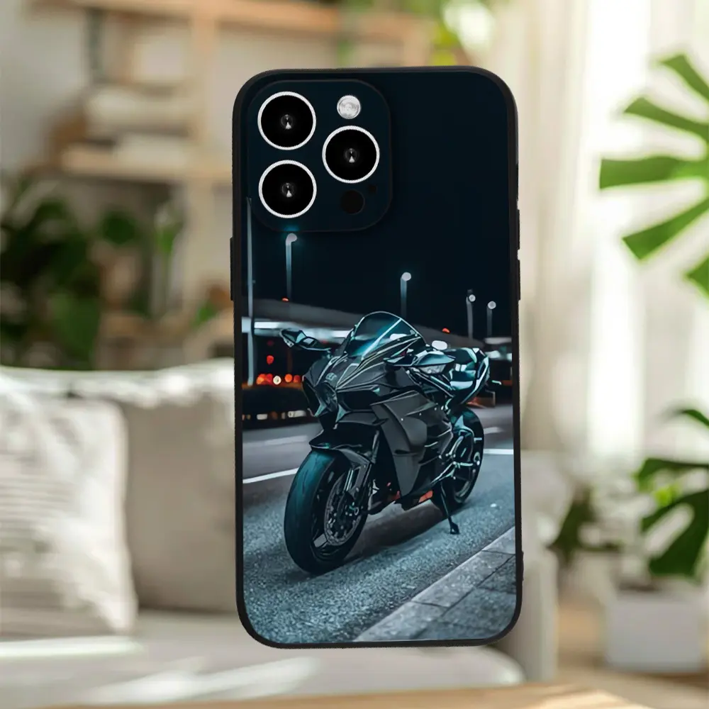 Phone case: Minimalist Night Rider Neon Motorcycle Print Full-Body Black Phone Case for iPhone 17 Pro Max/11/12/13/14/15/15 Pro/15 Plus/15 Pro Max/X/XS Max/XR/11 Pro/12 Pro/13 Pro/14 Pro/12 /13 /11 Pro Max/12 Pro Max/13 Pro Max/14 Pro Max/14