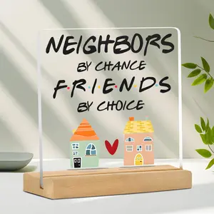 Christmas Neighbor Gift Decoration, Unique Acrylic Ornament for Friends and Best Neighbors, Perfect for Birthday and Holiday Gifting