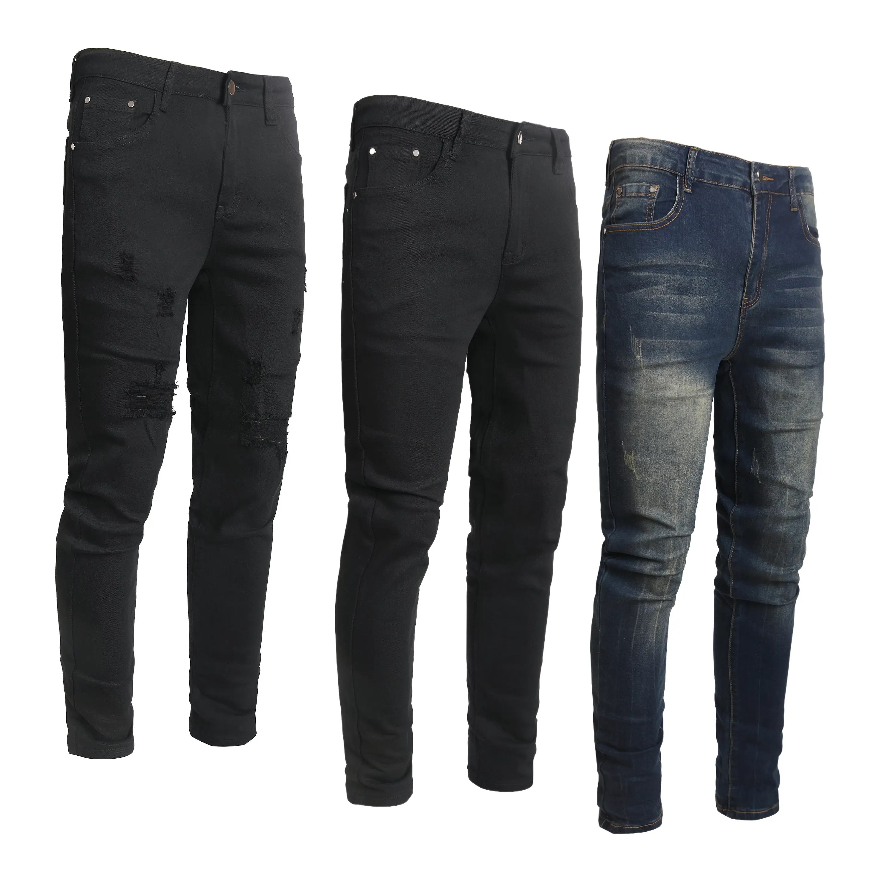 (3 Pack)Black Rip-Black-Nostalgia