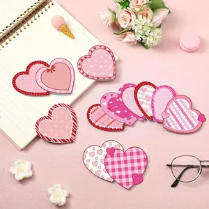 12 pieces of pink and red love note paper | 3.9x3.4 inch Valentine's Day note, mini note batch, love self-adhesive note, Valentine's Day gift, paper, Scrapbook Materials.