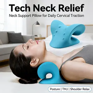 【summer vibes】Neck Support Pillow for Daily Stretching，Ergonomic Neck & Shoulder Relaxer，Portable Neck Stretcher Cushion for Office, Travel & Home Use，Body Care Gentle Lightweight posture corrector