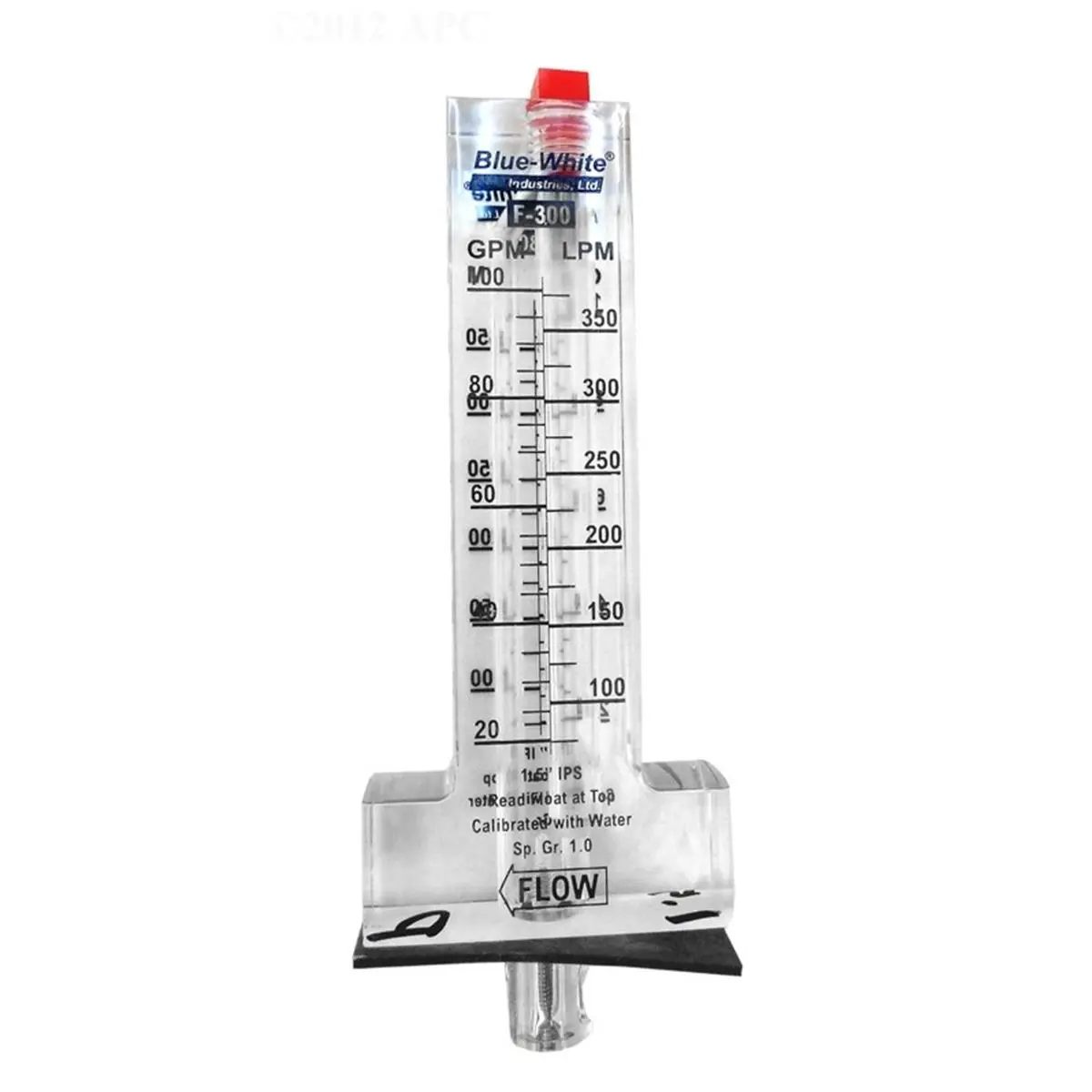 Blue White Industries 0.5 in. Horizontal Pipe Flowmeter for Aquatic Fitness Equipment, High-Quality Processes, Schedule 40 - 10 to 60 gpm, 10 to 80 gpm Compatibility