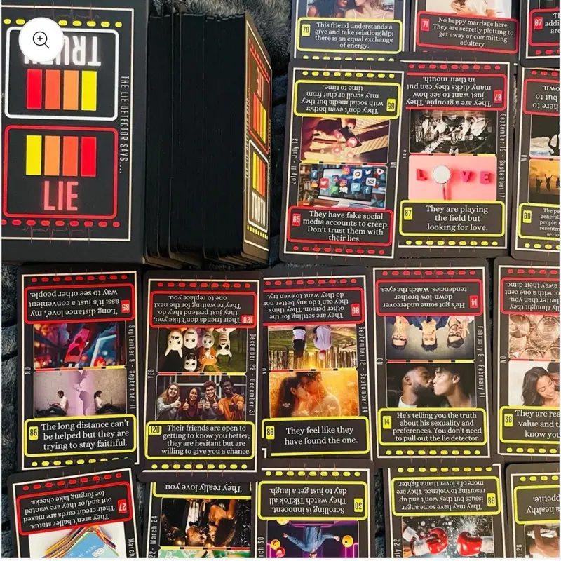 Lie Detector Oracle--=%2=- Deck=%2=-- 120 Matte Cards Upright/Reversals Box Perfect for Beginners & Advanced Readers tarot deck durable card