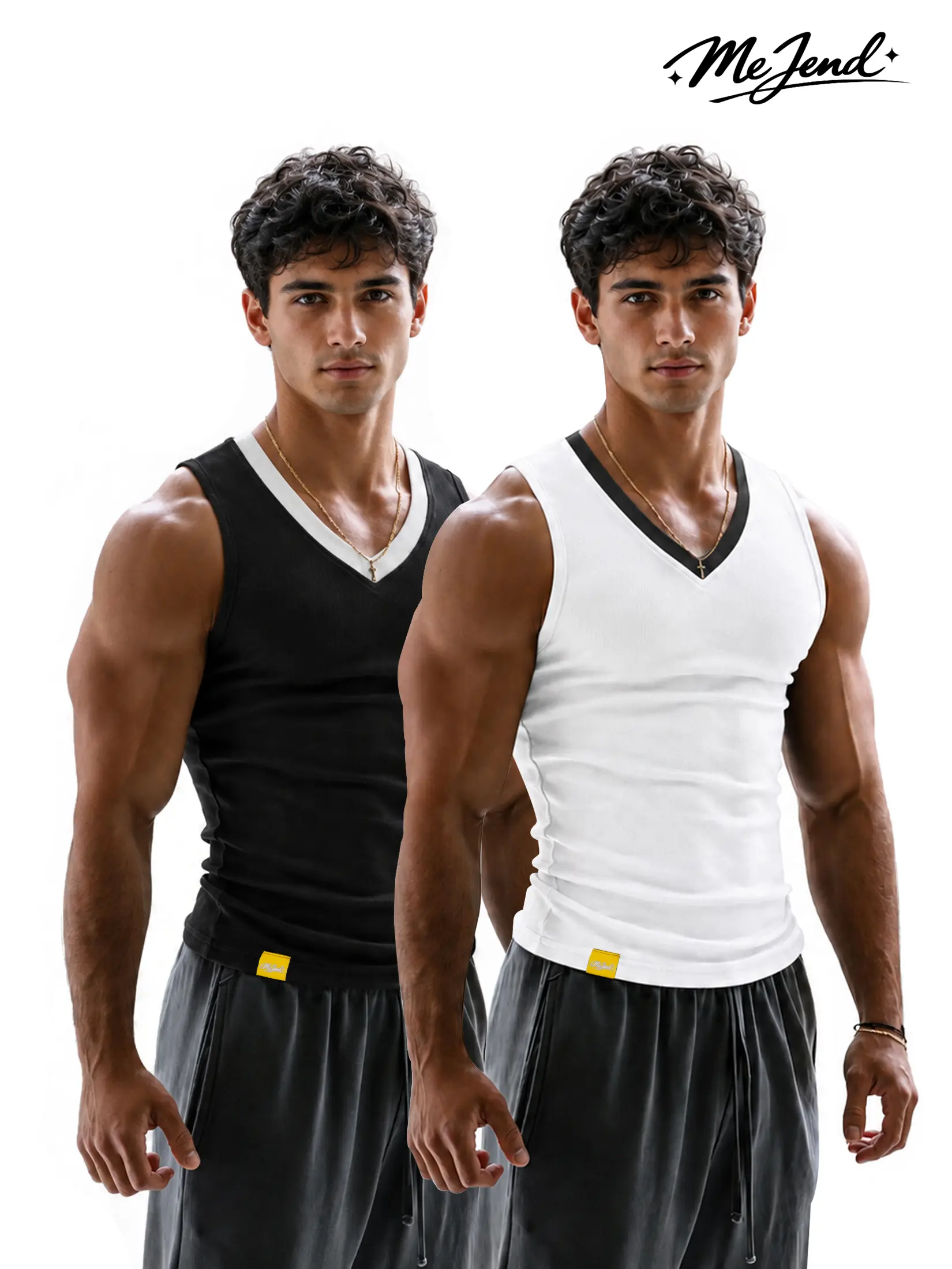 Men’s Tank Tops 2-Pack, Sleeveless Workout Shirts, Breathable Gym Vest Tops, Casual Athletic Undershirts