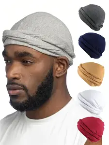 Solid Color Double-layer Twist Design Turban Hat, Modest Casual Comfortable Breathable Cloth Hat for Men & Women, Fashion Soft Accessories for Daily Wear, Fashion Matching Hat