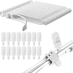 32 count   Labels and   Ties  Management Set,  16  Ties+16 Cord Labels for Electronics, Travel  Office Desk Wire Organization (White)