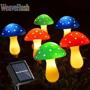 New Solar LED Mushroom Landscape Lights, Outdoor Waterproof String Lights & Yard Stake Lamps, Decorative Garden Lighting for Patio, Lawn & Villa, Auto On/Off Energy Saving Pathway Lights for Outdoor Courtyard & Garden Atmosphere Decoration