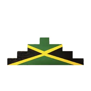 Hand-Painted Kwanzaa Kinara with Jamaican Flag Design