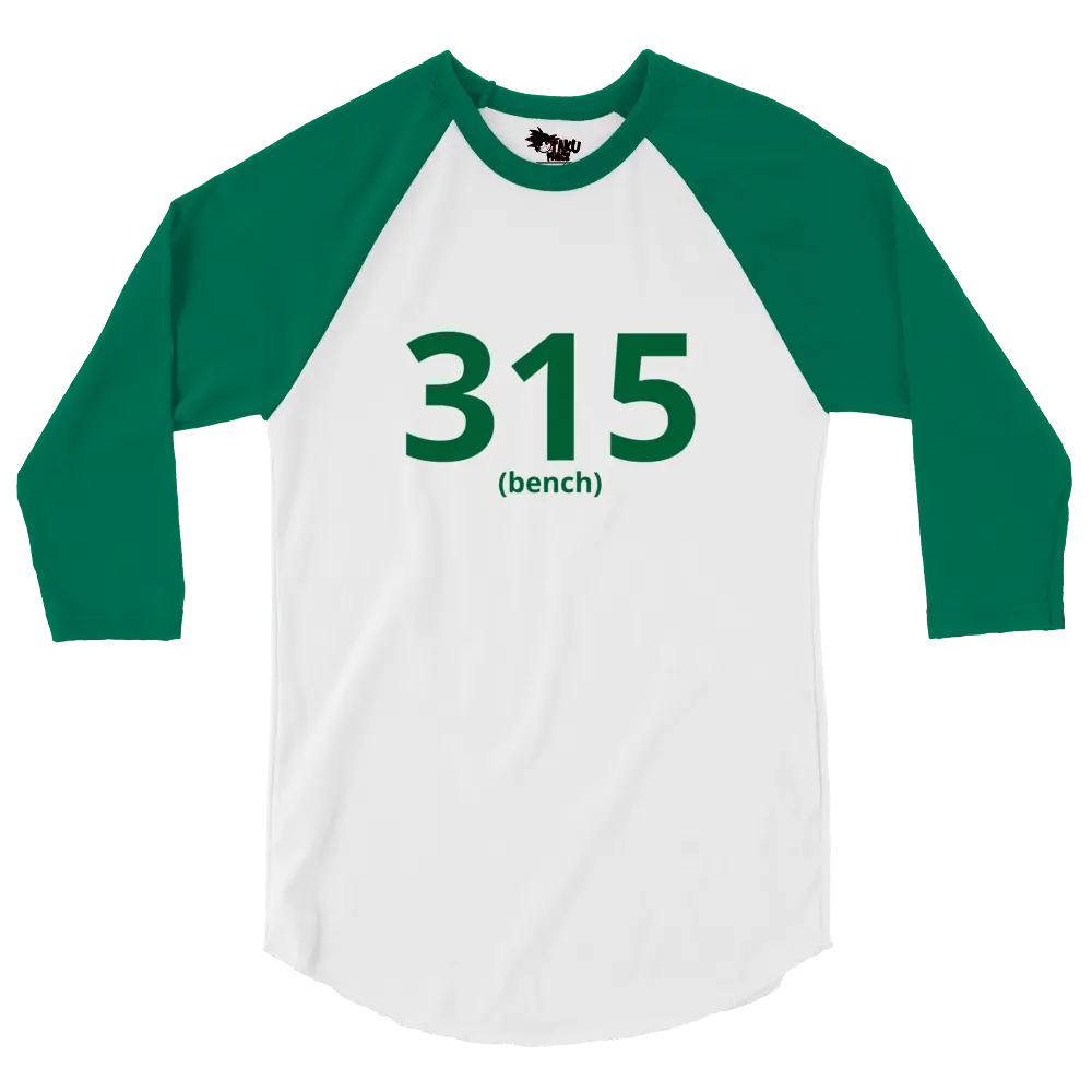 315 bench 3/4 sleeve raglan shirt