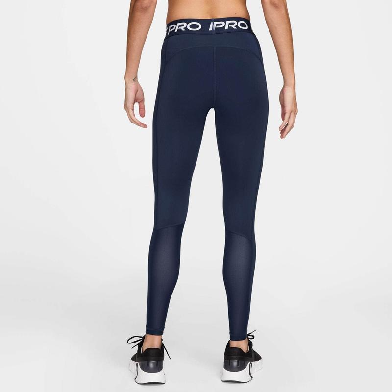 Nike Pro Mid-Rise Mesh-Paneled Leggings - Women's