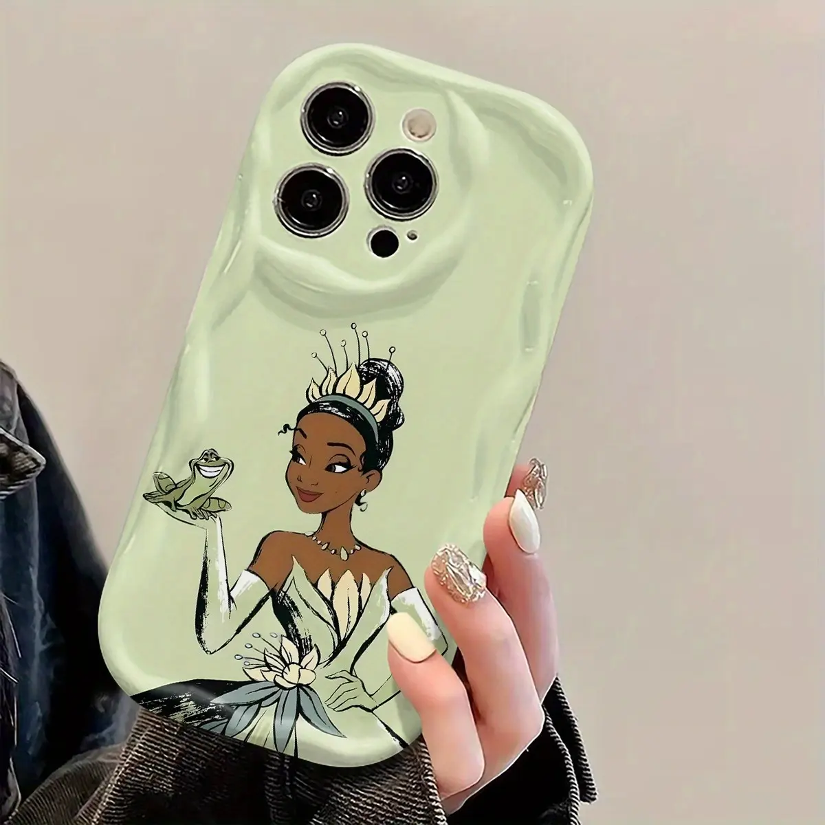 Personalized Princess Tiana Animal-Themed TPU Cellphone Casing - Shockproof, Scratch-Resistant Cover with Camera Protection for iPhone 11,12,13,14,15,16,17 & Their Pro, Max, Plus Models, Resistance