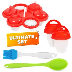 Egg Crafter Cooking Pods - Silicone Hard Boiled Egg Cooker Set of 6 for Easy Kitchen Use