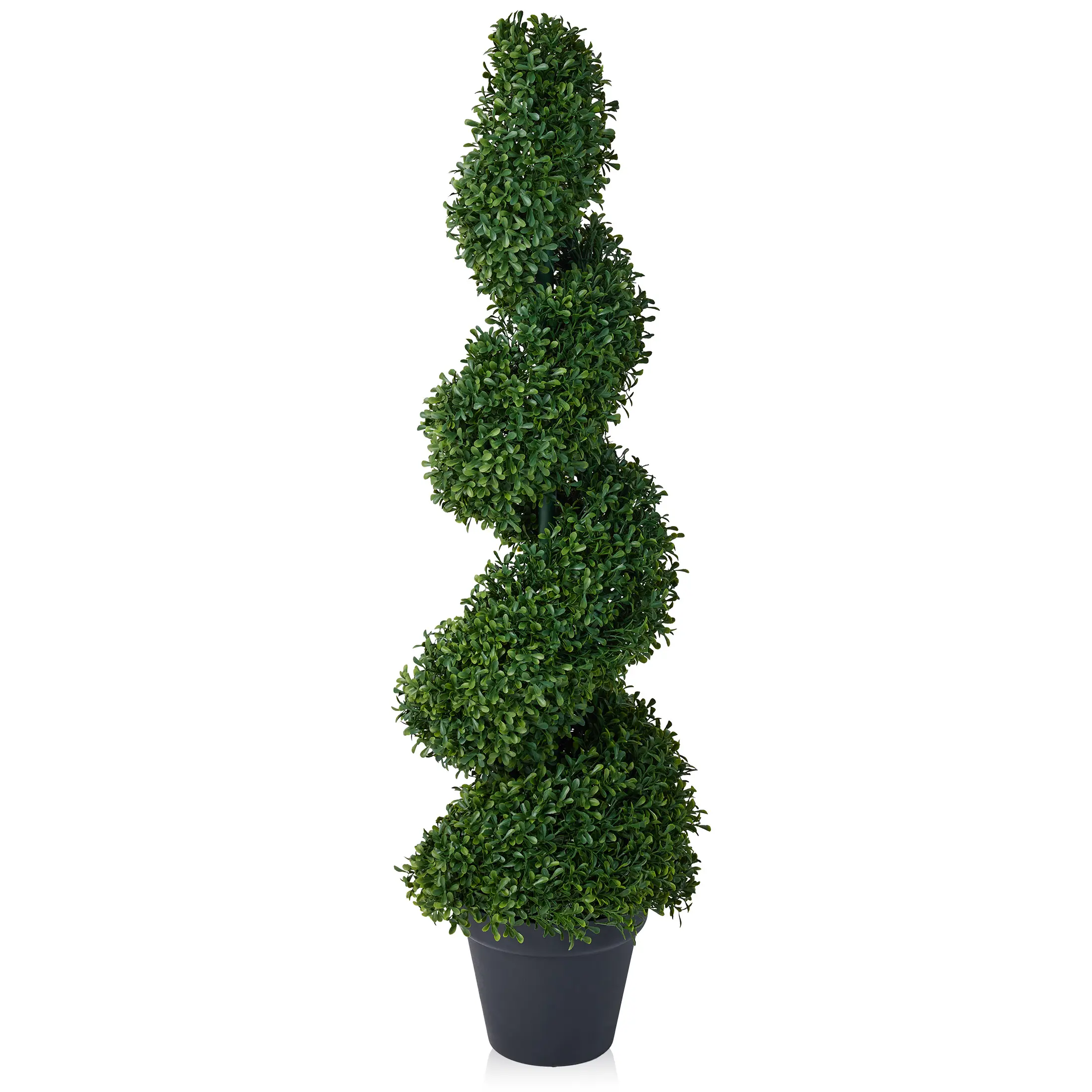 VeriNatural 3FT / 4FT Artificial Boxwood Spiral Topiary Tree – 1-Pack / 2-Pack, 450 Leaves Faux Boxwood Plant, UV Resistant Realistic Potted Tree for Front Door, Entryway, Porch, Outdoor Garden & Patio Decor