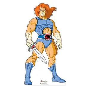 Life-Size Lion-O Thundercats Cardboard Cutout, 74x37 in, Photo-Ready Decor, Easy-Install Printing Prop for Parties