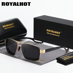 RoyalHot Unisex Polarized Metal Outdoor Driving pilot Sunglasses