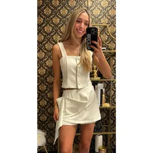 CREAM SQUARE NECKLINE + DRAPE SET