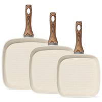 Beige-3Pcs Skillet Set