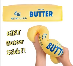 Giant Butter Stick Squeeze Toy | Ultra-Soft Slow-Rebound Stress Relief Fidget | Fun Party Favors & Unique Christmas/Birthday Gifts for Teens
