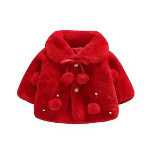 Toddler Baby Girl Winter Coat Jacket Cloak Thicken Shawl Snowsuit Outerwear Clothes