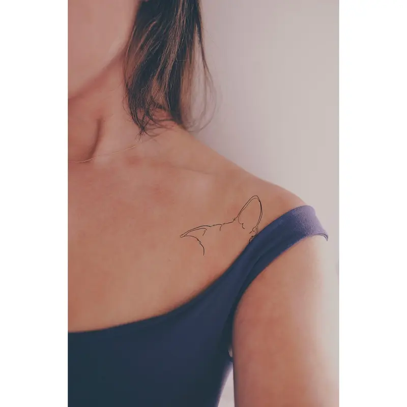 Temporary Tattoo Sheet Pick a Design 8.5" x 11" | Dog or Cat Outline Temporary Tattoos