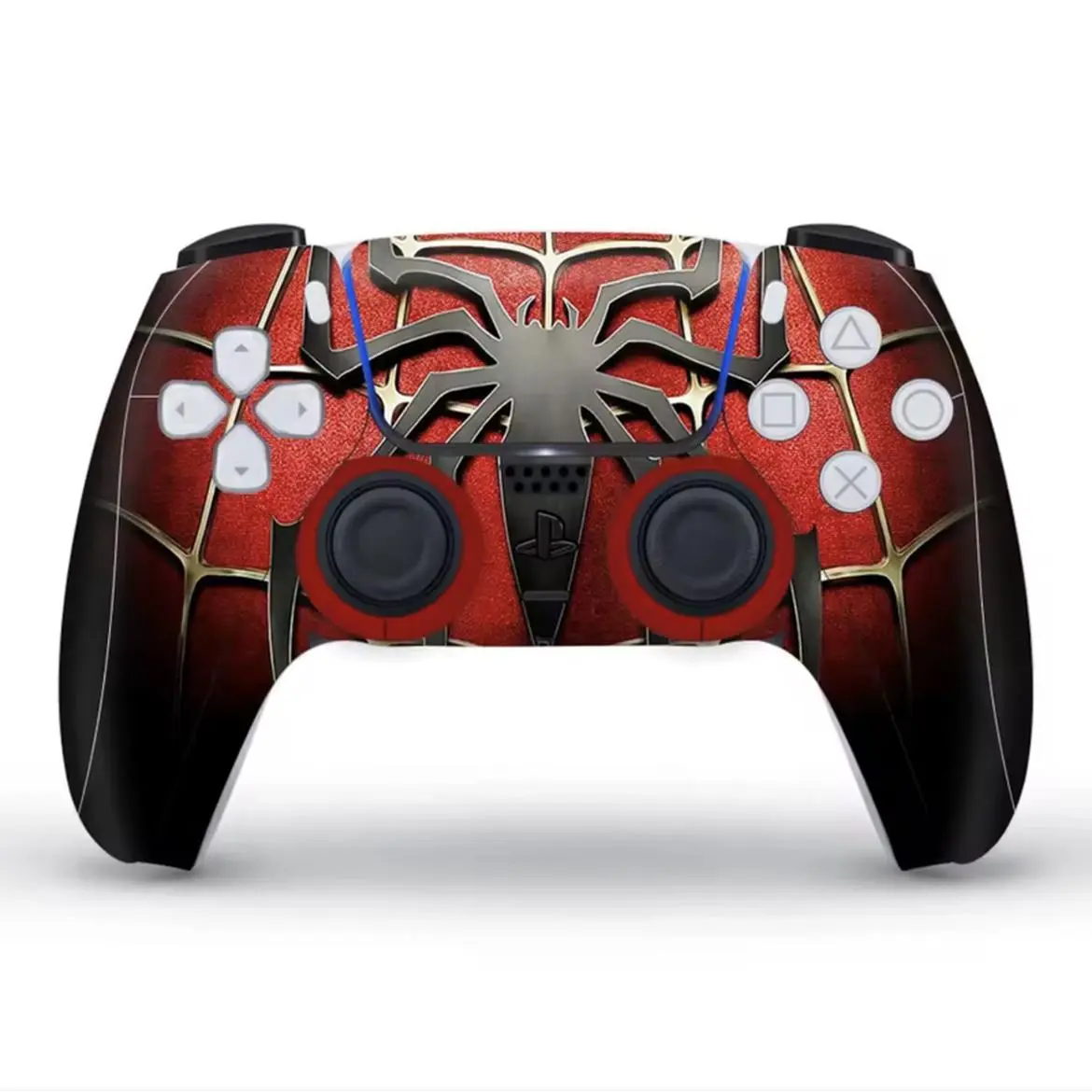 Spider-PS5 Control Skin - Red and Black Design with Spider
