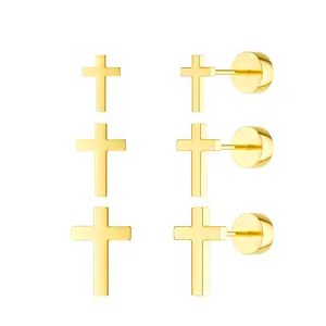 Tewiky Greenish Spring Jewelry Easter Cross Stud Earrings Religious Small Earrings for men and women I Hypoallergenic Earrings I accessories for women I Gift for Women Men TikTokShop,Fashion Items Holiday gifts Ear Studs