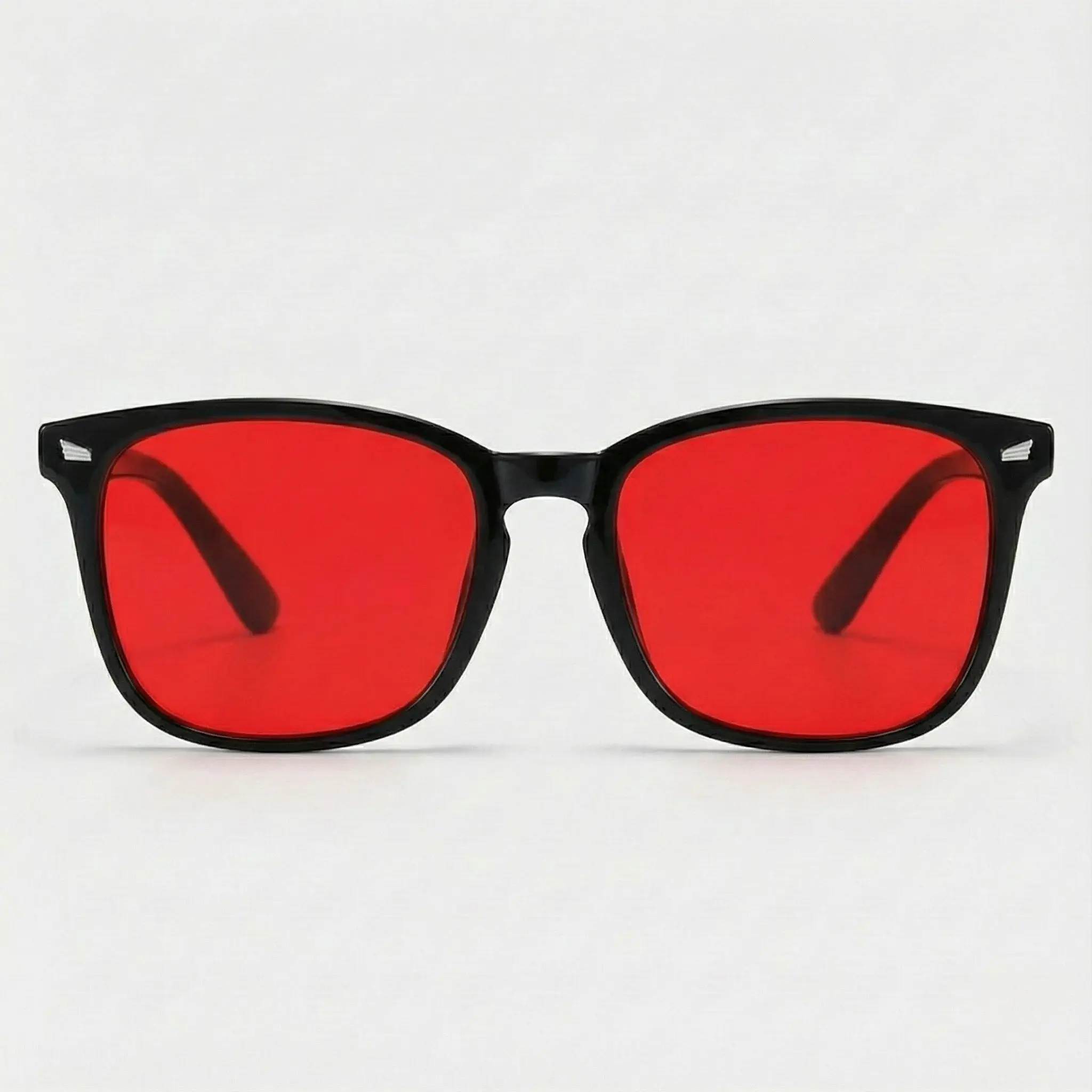 Blue Light Glasses with Red Lenses, Unisex Classic Rectangular Eyewear for Restorative Sleep and Nighttime Screen Viewing, Bluelightglasses, Eyeglasses Frames, Frame Glasses, Anti-Blue Light Non-Prescription Glasses