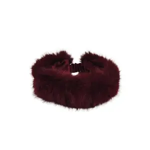 Fur Headband in Amaryllis