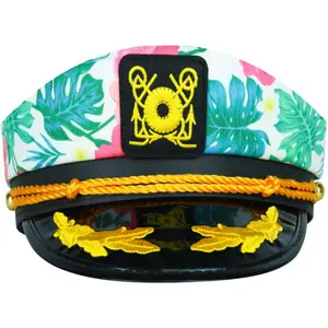 Captain Hat for Men Women Adjustable Sailor Hats Boat Cruise Yacht Rock Party Costume Beach Essential Hawaiian Outfit