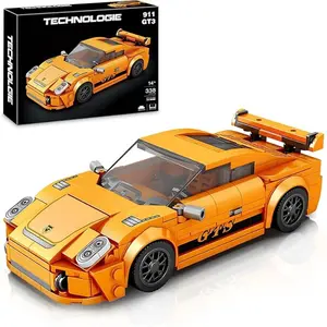 City Champion Racing Building Blocks, 318pcs/box Supercar Model Building Blocks Toy, Assembling Toy, Puzzle Toy, Creative Building Blocks Ornament