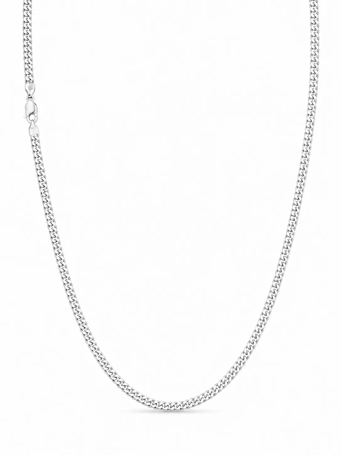 Solid 925 Sterling Silver Miami Cuban Link Chain – 3mm 22 Inch Classic Cuban Necklace