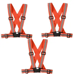 Reflective outdoor activity vest set (3-piece set), high visibility breathable safety equipment, suitable for night running, cycling, hikingRAIMENTRY