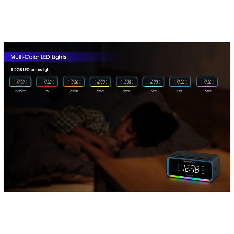 Emerson SmartSet 0.9" LED Dual Alarm Clock Radio w/ AM/FM