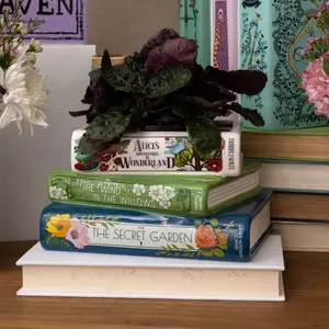 Stacked Books Planter,  Whimsical Classics
