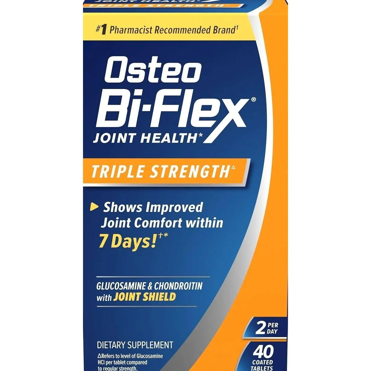 Osteo Bi-Flex Triple Strength(5), Glucosamine Chondroitin with Vitamin C Joint Health Supplement, Coated Tablets, 40 Count