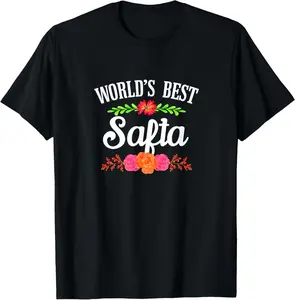 100% Cotton Unisex Hebrew Grandma T Shirt - World's Best Safta Shirt