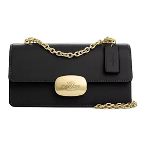 COACH Eliza 23 Solid Color Non-Detachable Strap Calfskin Shoulder Crossbody Bag Medium Women's