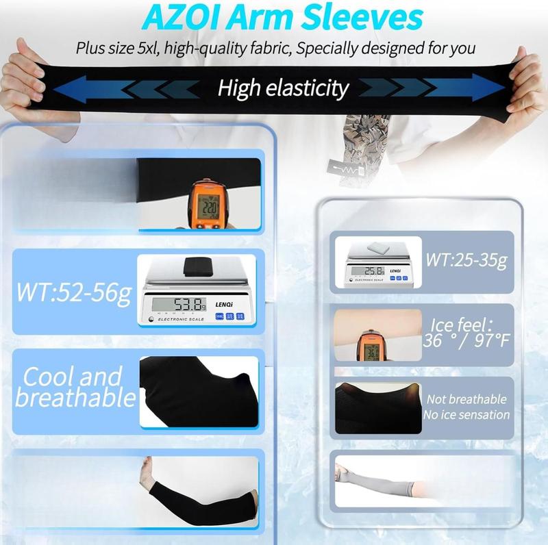 Arm Sleeves Cooling Sports Sleeve Arm Compression Sleeve UV Sun Protection UPF 50 Tattoo Cover Up for Outdoor