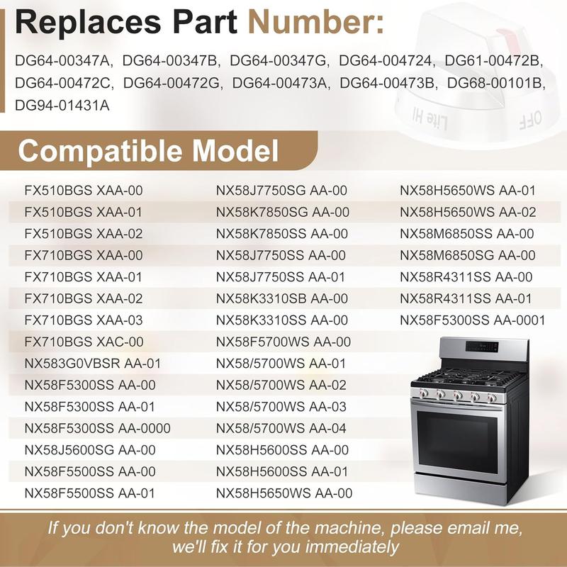 DG64-00473A Upgraded Gas Stove Knobs Compatible with  Range Stove Knobs Replacements Nx58f5700ws Nx58h5600ss Nx58h5650ws Nx58j7750ss (1pcs)