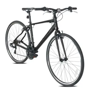 Tracer Braver 700C 21 Speed Hybrid Aluminum Road Bike - Medium-Matte Black