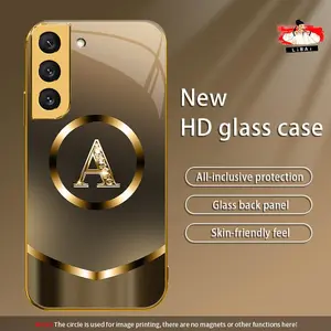Suitable for [Galaxy S22 5g] New high-end luxury wood grain letter phone case New business simple explosion-proof phone case Affordable price Anti-drop and anti-fingerprint 995
