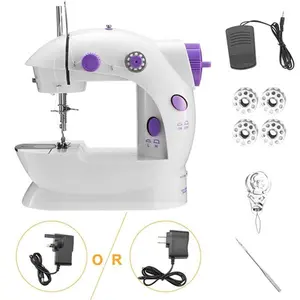 Portable Electric Sewing Machine 2 Speed Control with Overlock Foot Foot Pedal and LED Light-1884