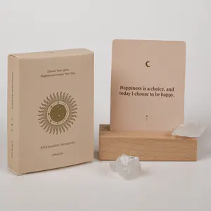 Affirmation Cards for Women with Display Stand, 53 Positive Affirmation Cards & Mood Booster Messages, Daily Motivational and Inspirational Cards, Premium Affirmation Cards Set for Encouragement & Positivity