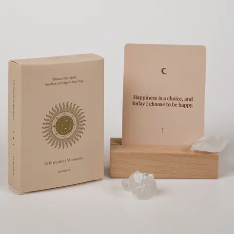 Affirmation Cards for Women with Display Stand, 53 Positive Affirmation Cards & Mood Booster Messages, Daily Motivational and Inspirational Cards, Premium Affirmation Cards Set for Encouragement & Positivity